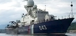 "Новороссийск" уже сторожит берега Абхазии. Грузия негодует