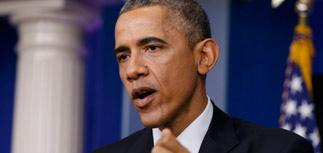 Обама: Путин "перед лицом" кризиса и падения рубля