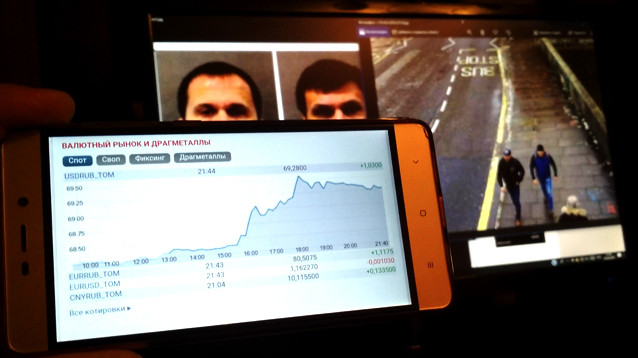 После обострения "дела Скрипалей" рубль стал падать еще стремительнее