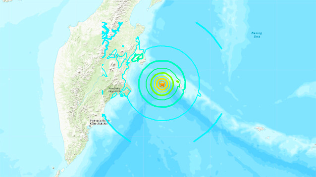 У берегов Камчатки произошло сильное землетрясение