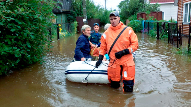В Биробиджане введен режим ЧС из-за ливней